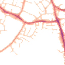 Daytime road noise heatmap for SO50 7JE