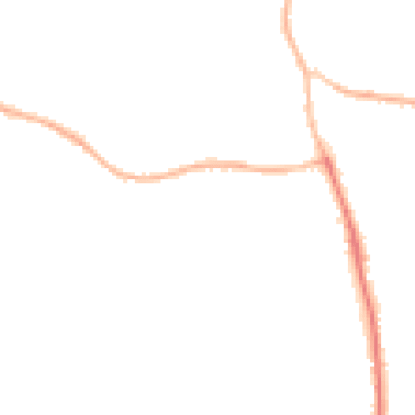 Night-time road noise heatmap for SO50 7JH