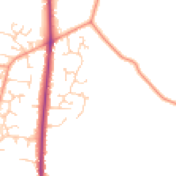 Daytime road noise heatmap for SO50 7LU