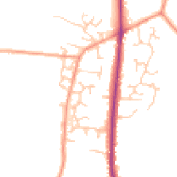 Daytime road noise heatmap for SO50 7NY