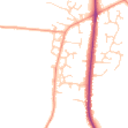 Daytime road noise heatmap for SO50 7PE