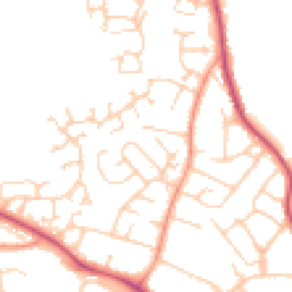 Daytime road noise heatmap for SO50 8FF