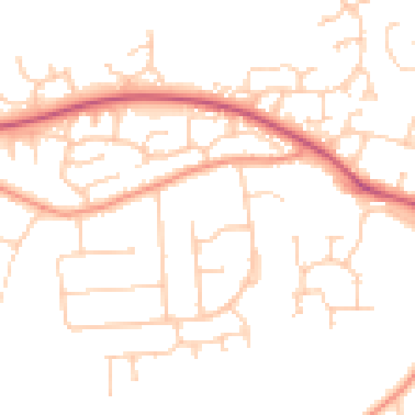 Daytime road noise heatmap for SO50 8HF