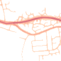 Daytime road noise heatmap for SO50 8JQ