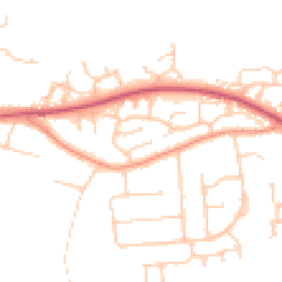 Daytime road noise heatmap for SO50 8JX