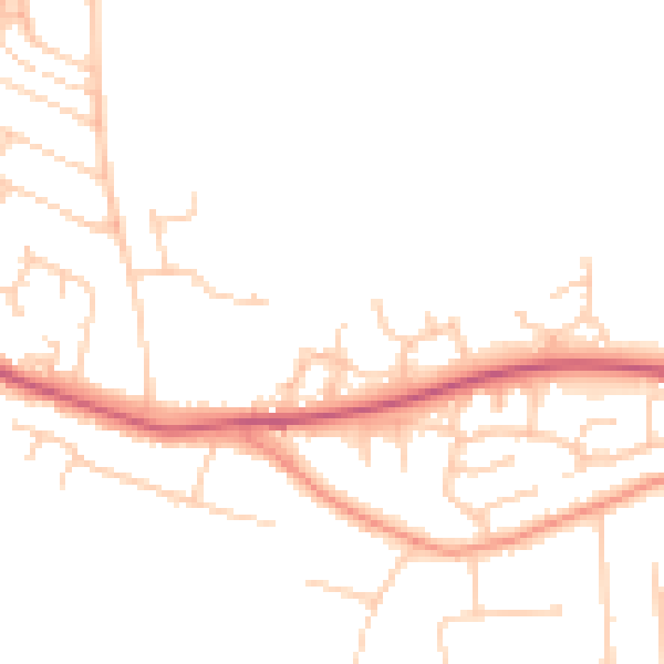 Daytime road noise heatmap for SO50 8PB