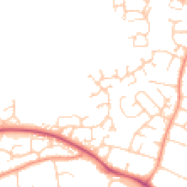 Daytime road noise heatmap for SO50 8QP
