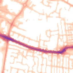 Daytime road noise heatmap for SO50 9EL