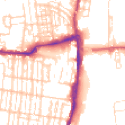 Daytime road noise heatmap for SO50 9FF