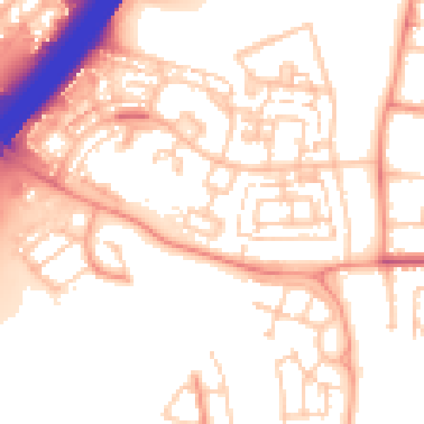 Daytime road noise heatmap for SO50 9JN