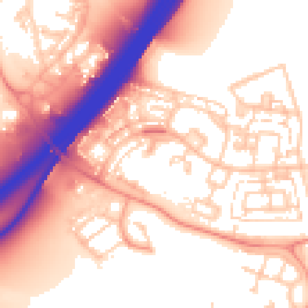 Daytime road noise heatmap for SO50 9JW