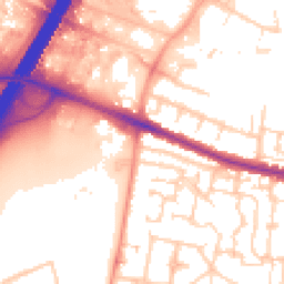 Daytime road noise heatmap for SO50 9NN