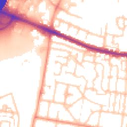 Daytime road noise heatmap for SO50 9QG