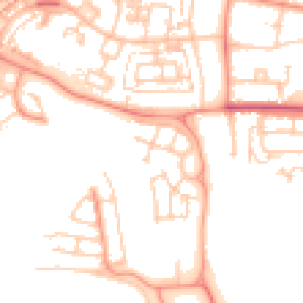 Daytime road noise heatmap for SO50 9RP