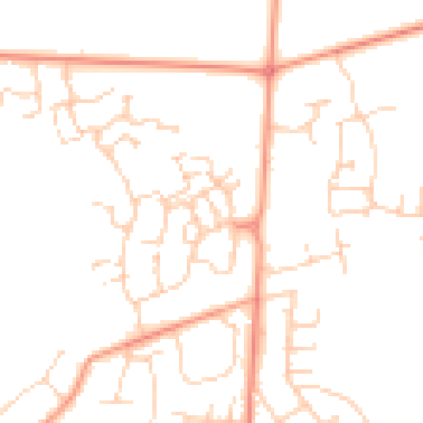 Daytime road noise heatmap for SO51 0AY