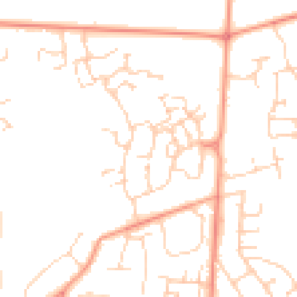 Daytime road noise heatmap for SO51 0BH