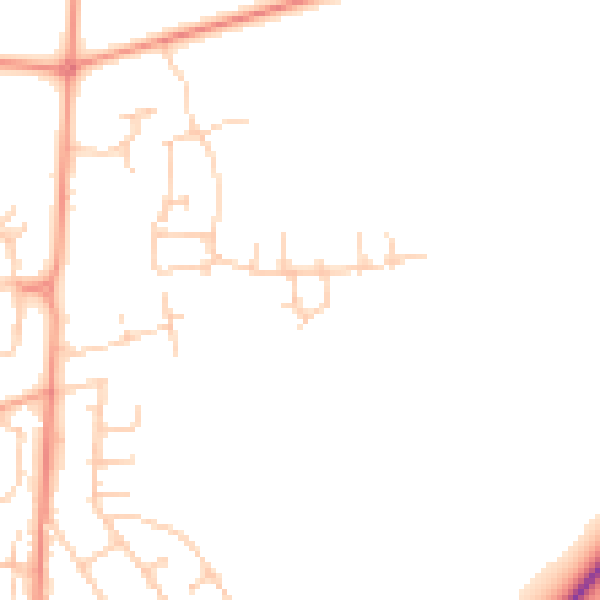 Daytime road noise heatmap for SO51 0DP