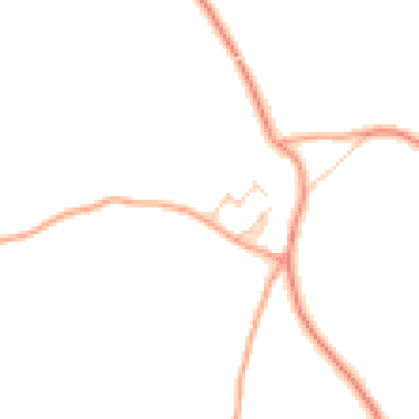 Daytime road noise heatmap for SO51 0JD