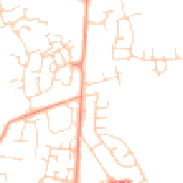 Daytime road noise heatmap for SO51 0PA