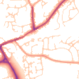 Daytime road noise heatmap for SO51 5BN