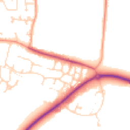 Daytime road noise heatmap for SO51 5SJ