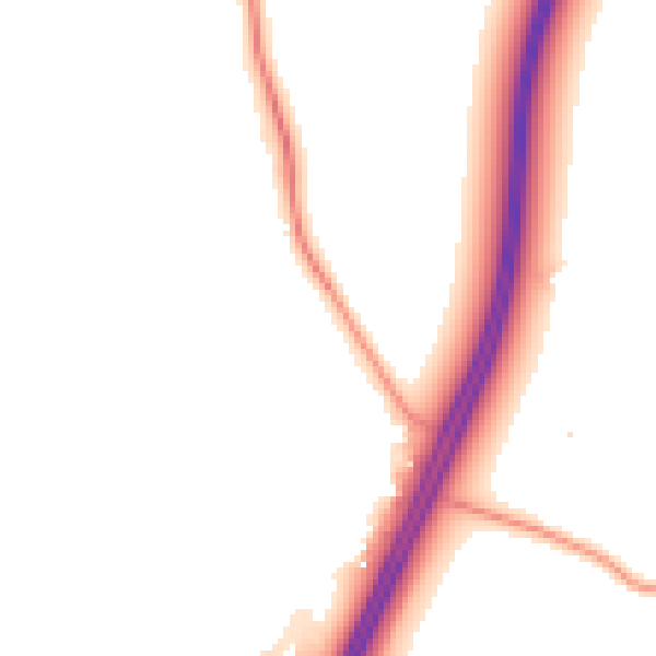 Daytime road noise heatmap for SO51 6AD