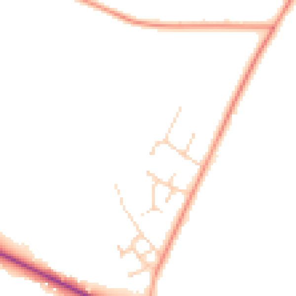 Daytime road noise heatmap for SO51 6BQ
