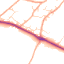Daytime road noise heatmap for SO51 6GD
