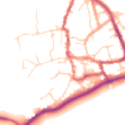 Daytime road noise heatmap for SO51 8EJ