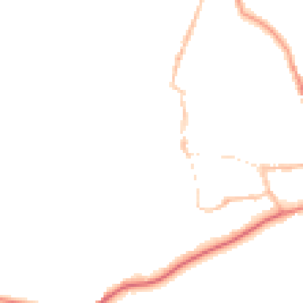 Night-time road noise heatmap for SO51 8EN