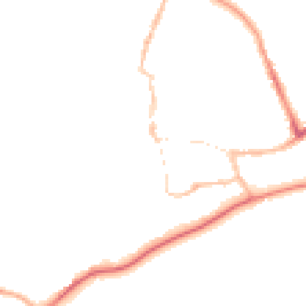 Night-time road noise heatmap for SO51 8JR