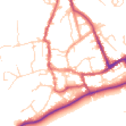 Daytime road noise heatmap for SO51 8LD