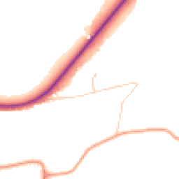 Daytime road noise heatmap for SO51 9AJ