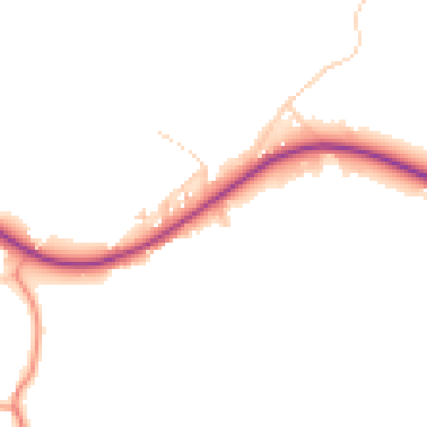 Daytime road noise heatmap for SO51 9BR