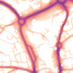 Daytime road noise heatmap for SP10 1DH