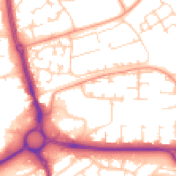 Daytime road noise heatmap for SP10 1DY