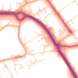Daytime road noise heatmap for SP10 1QB