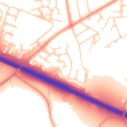 Daytime road noise heatmap for SP10 2UQ