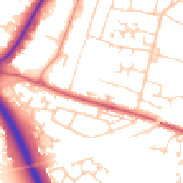 Daytime road noise heatmap for SP10 3NH