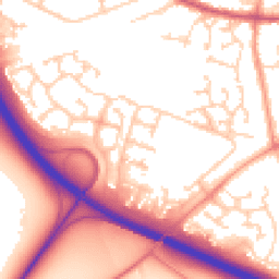 Daytime road noise heatmap for SP10 3PH