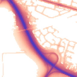 Daytime road noise heatmap for SP10 3XE