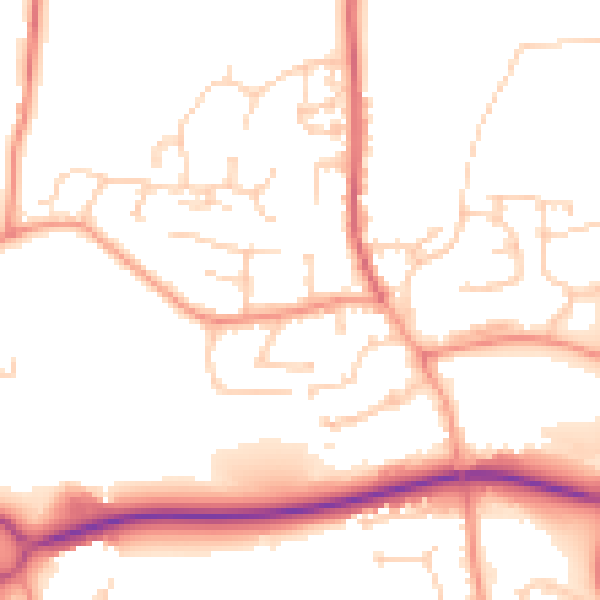 Daytime road noise heatmap for SP10 4AR