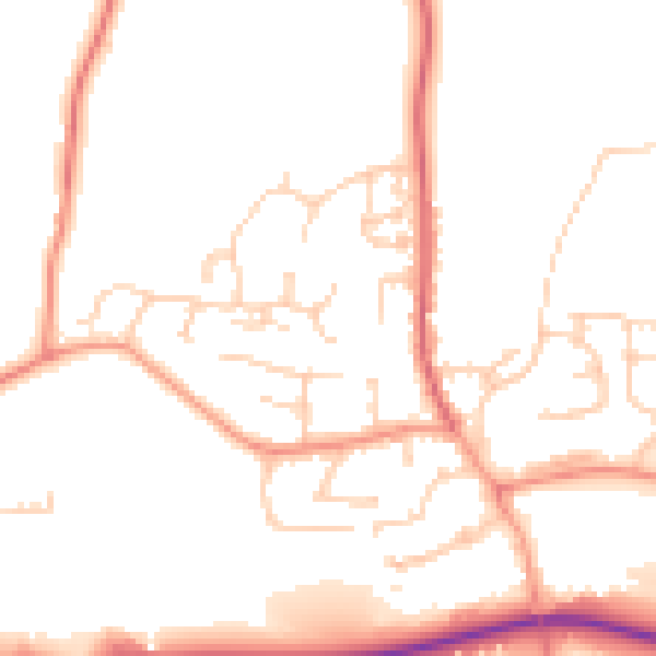 Daytime road noise heatmap for SP10 4EG