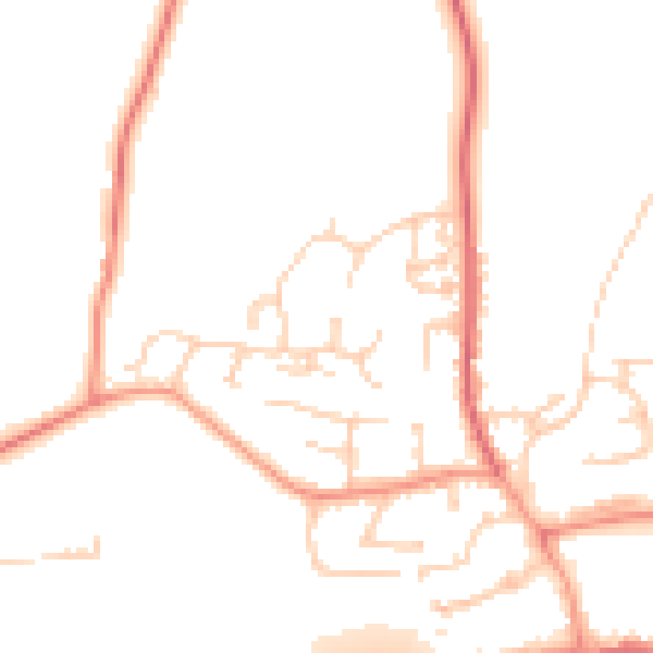 Daytime road noise heatmap for SP10 4ET