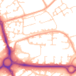 Daytime road noise heatmap for SP10 5EH