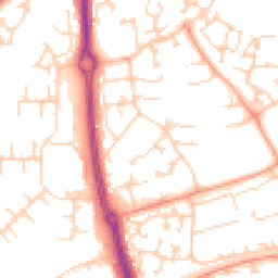 Daytime road noise heatmap for SP10 5JL