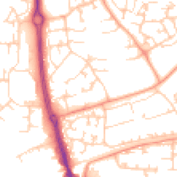 Daytime road noise heatmap for SP10 5JX