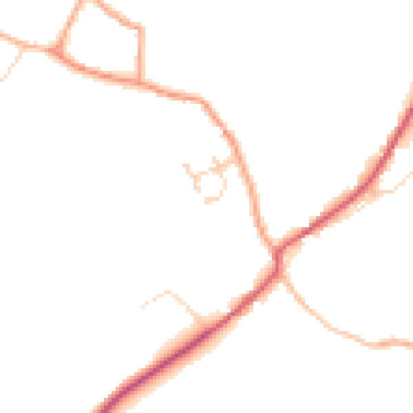 Daytime road noise heatmap for SP11 0AF