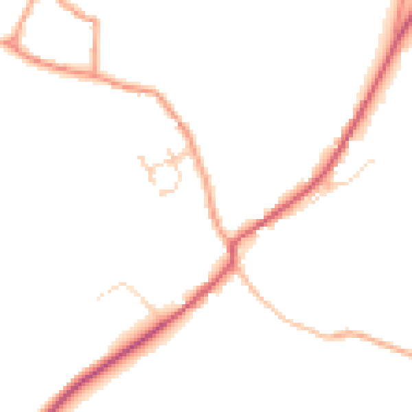 Daytime road noise heatmap for SP11 0BD