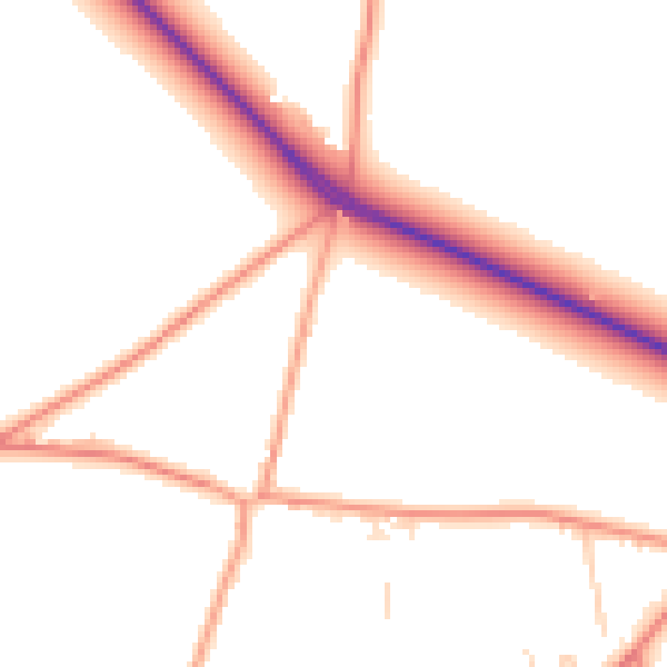 Daytime road noise heatmap for SP11 0BF
